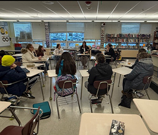 Discussion at morning coffee club